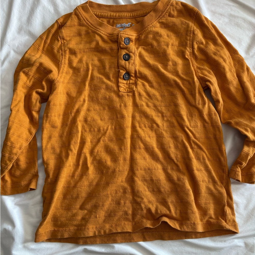 Boys 3T Cat & Jack Orange Long Sleeve Tee